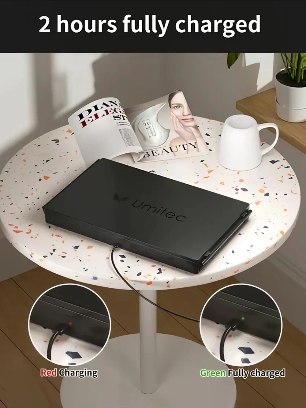 Overdoor Black Tri-Fold Grooming Mirror with Storage Tray